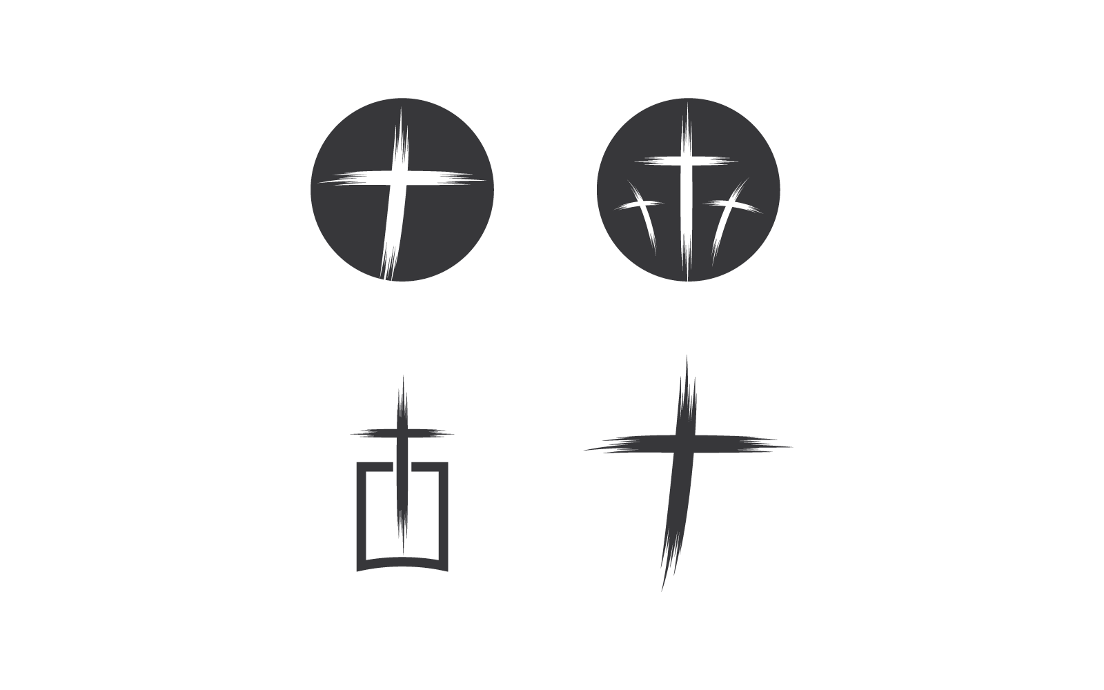 Ensemble de modèle d&amp;#39;illustration vectorielle de logo d&amp;#39;église