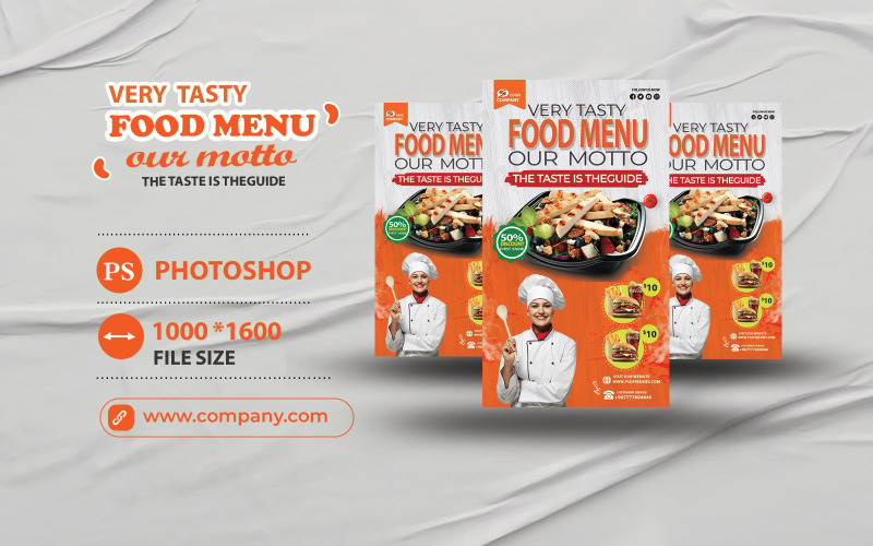 Fast Food Restaurant Menu Banner Another Corporate Identity