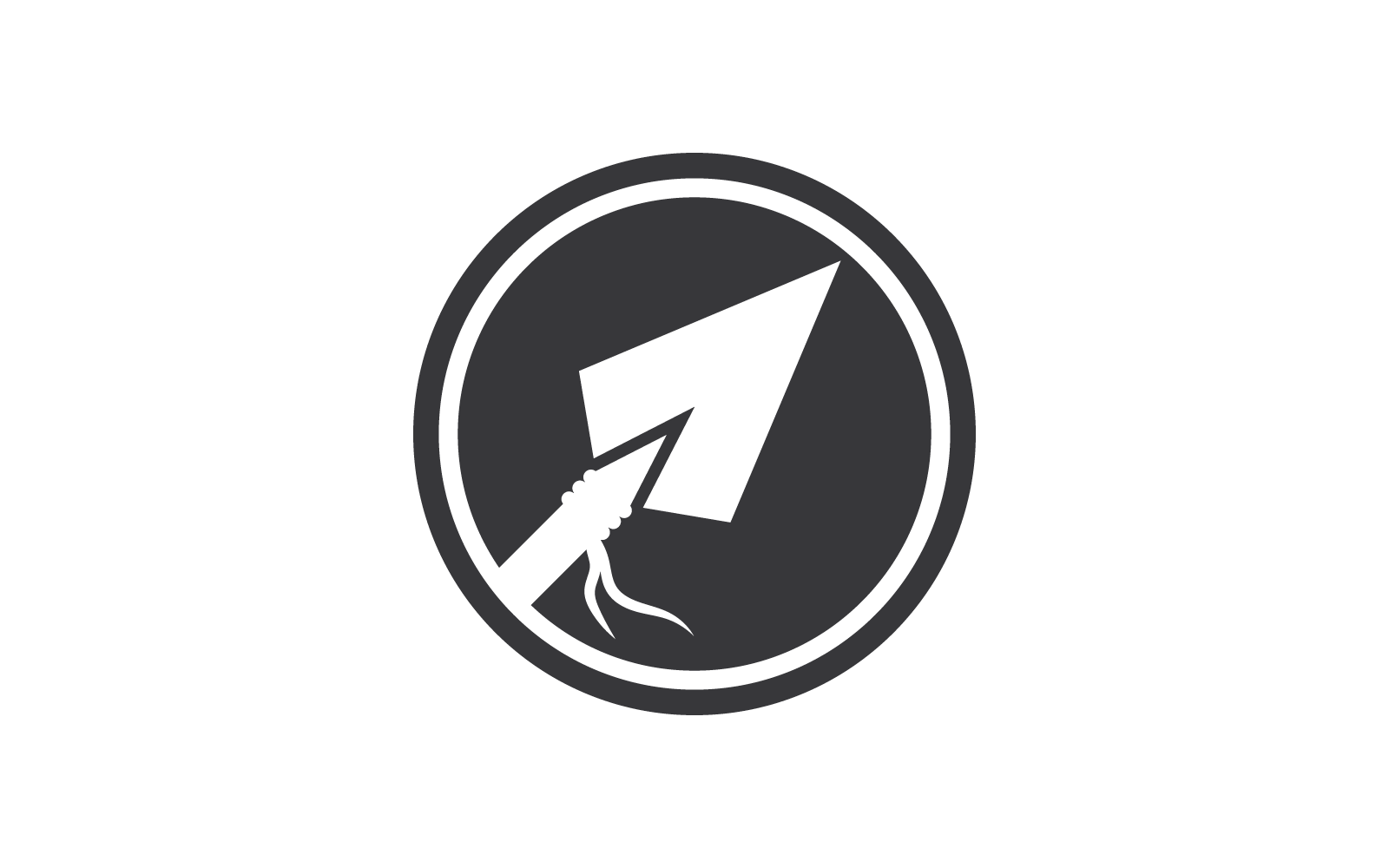 Lança logotipo e símbolo vector design plano