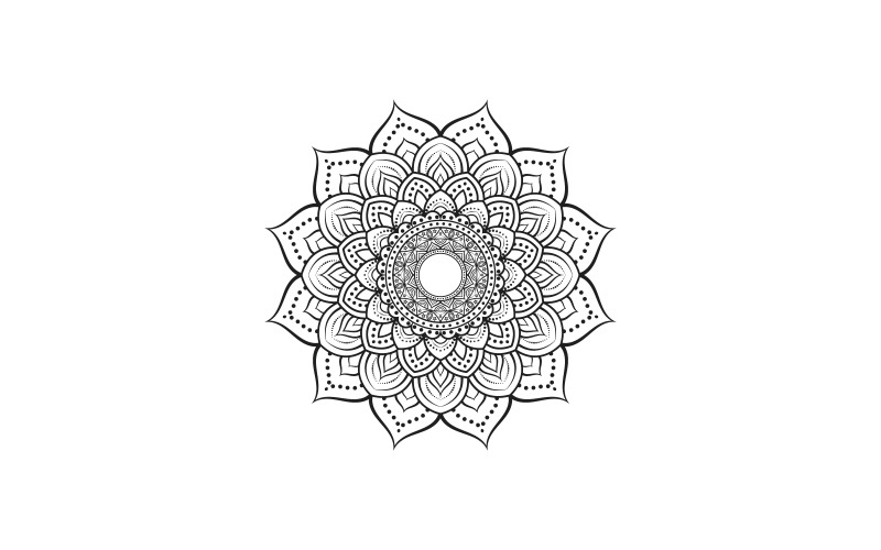 Ornamental Luxury Mandala Pattern, Flowers Coloring Page For Kdp Interiors Vector Graphic