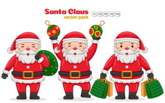 Santa Claus Characters Vector Pack #03