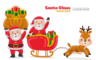 Santa Claus Characters Vector Pack #06