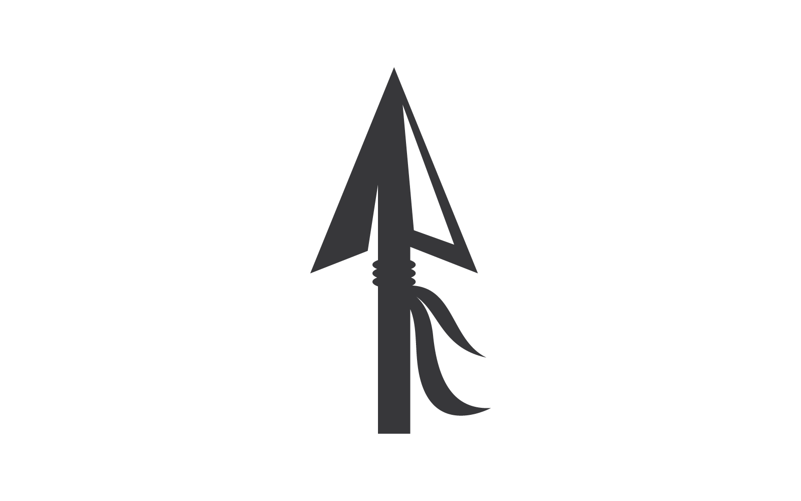 Spear logo et illustration de conception de vecteur de symbole