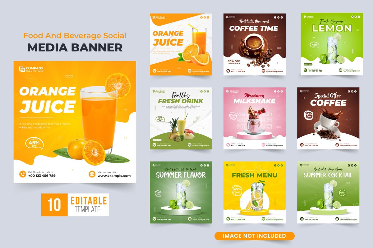Kit Graphique #304797 Banniere Alimentation Web Design - Logo template Preview