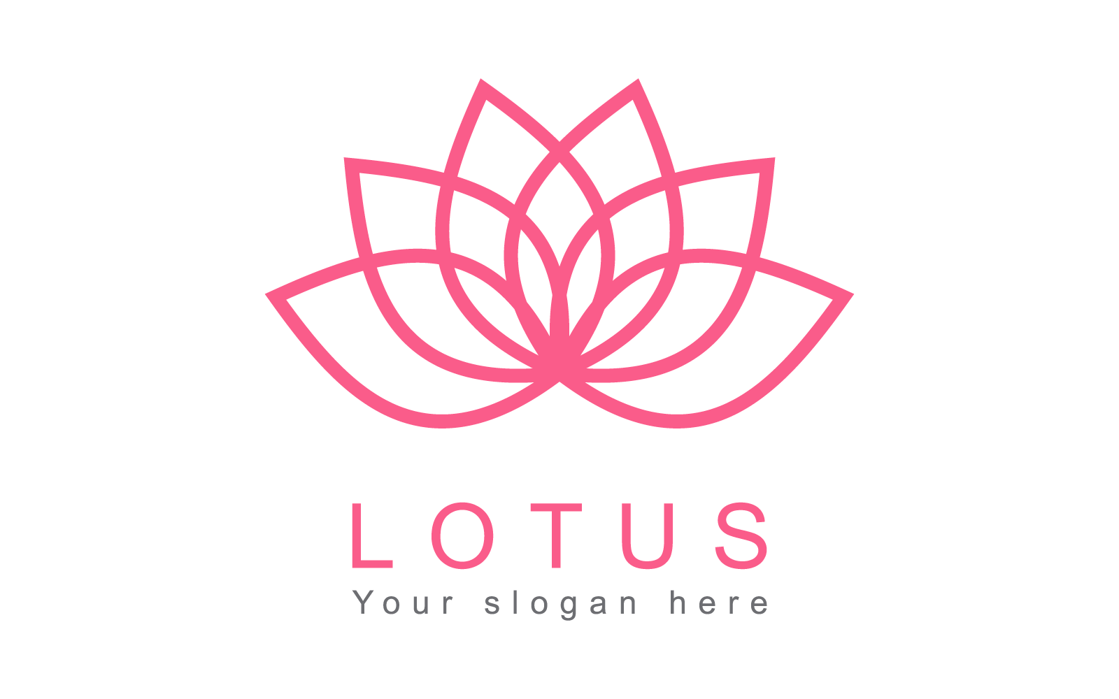 Beauty Lotus flowers illustration logo vector design Logo Template