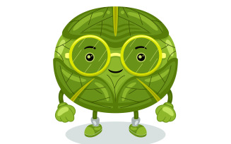 Cabbage Mascot Character Vector Illustration