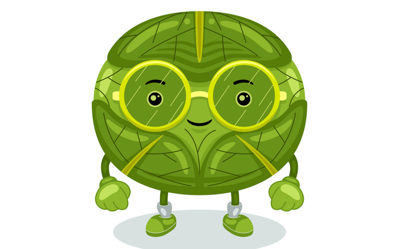 Cabbage Mascot Character Vector Illustration Vector Graphic