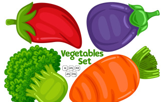 Cute Vegetables Pack Vector #01
