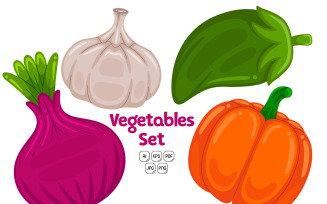Cute Vegetables Pack Vector #03