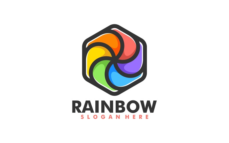 Hexagon Colorful Logo Style 1 Logo Template