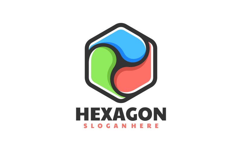 Hexagon Simple Logo Style 1 Logo Template