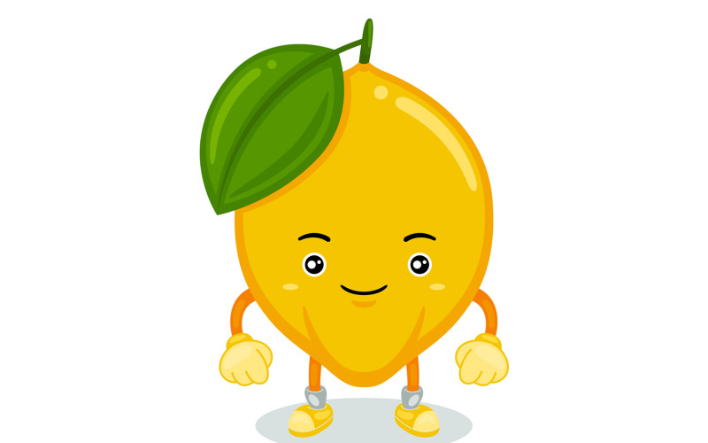 Lemon Mascot Character Vector Illustration Vector Graphic