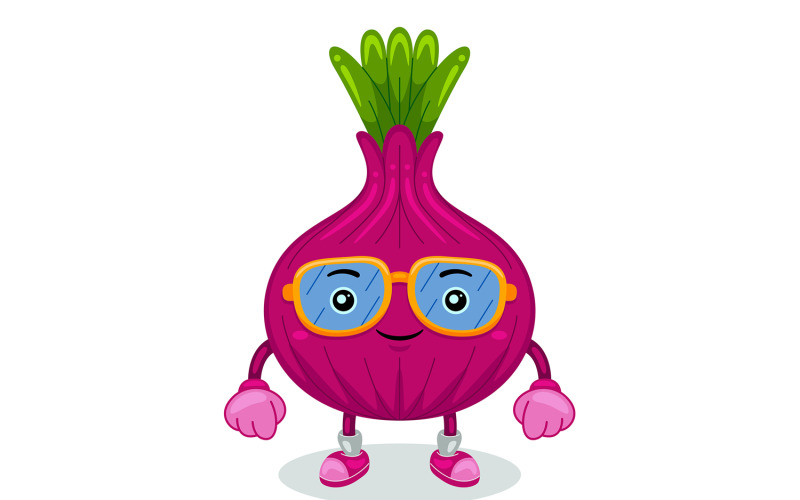 Onion Mascot Character Vector Illustration Vector Graphic