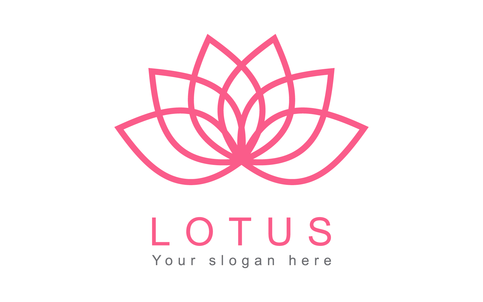 Piękno kwiatów lotosu ilustracja logo wektor wzór