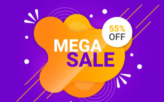 sale marketing banner with price cut out and sell-off and sale tag