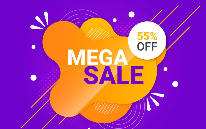 sale marketing banner with price cut out and sell-off and sale tag Illustration
