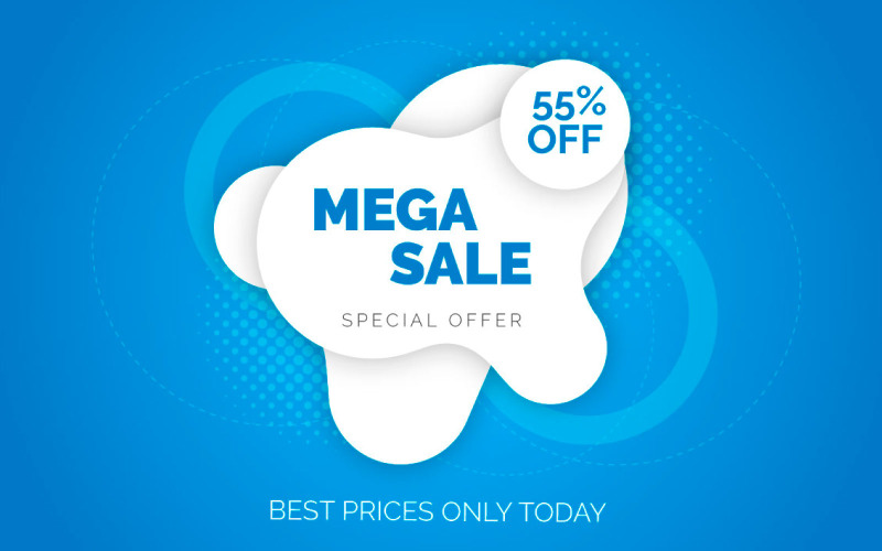 sale marketing banner with price cut out and sell-off concept Illustration