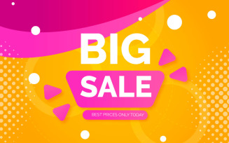 sale marketing banner with price cut out and sell-off design concept