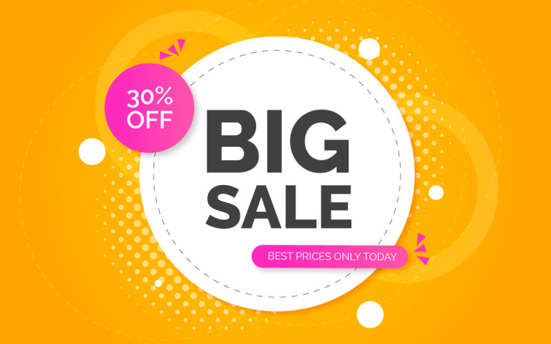sale marketing banner with price cut out and sell-off design Vector Illustration