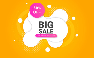 sale marketing banner with price cut out and sell-off vector concept