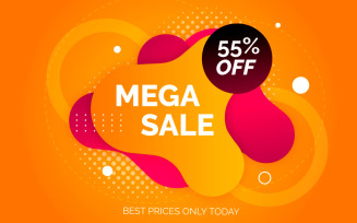 sale marketing banner with price cut out and sell-off vector design