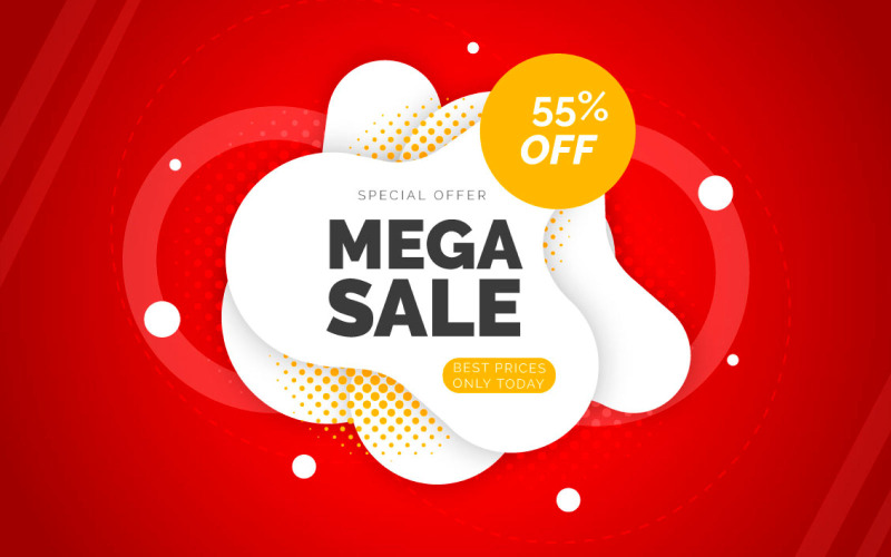 Sale marketing banner with price cut out and sell price off. Illustration
