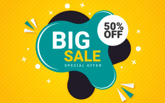 sale marketing banner with price tag vector