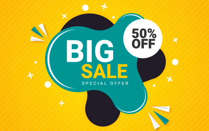 sale marketing banner with price tag vector Illustration