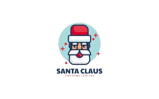 Santa Claus Cartoon Logo Template