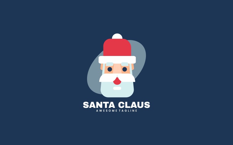 Santa Claus Simple Logo Style Logo Template