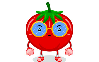 Tomato Mascot Character Vector Illustration