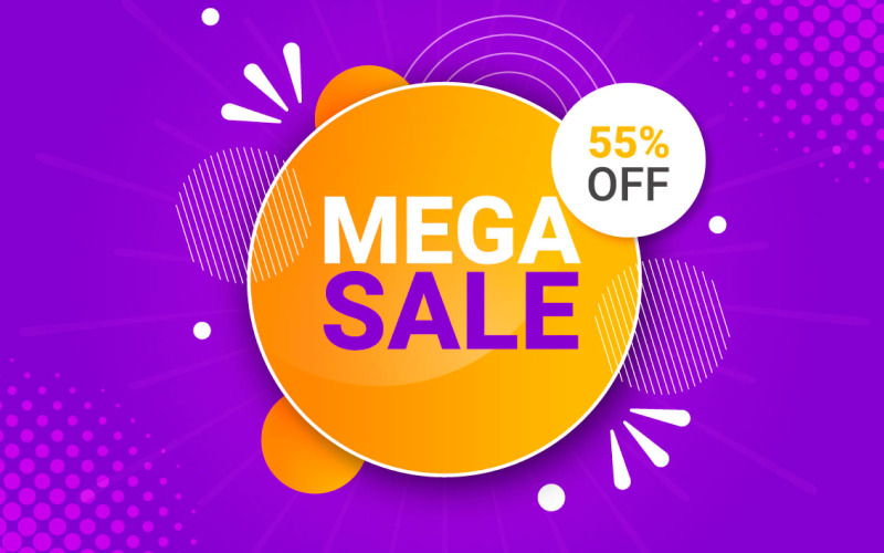 Vector sale banner with price cut out and sell-off sale design Illustration