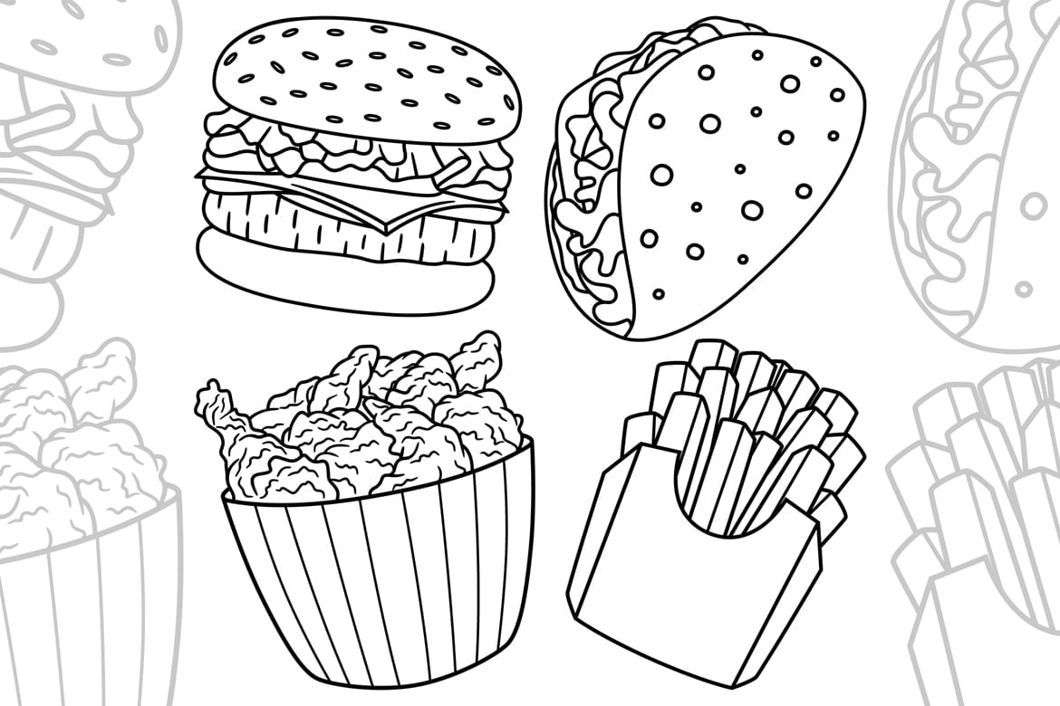 Kit Graphique #304852 Doodle Alimentation Divers Modles Web - Logo template Preview