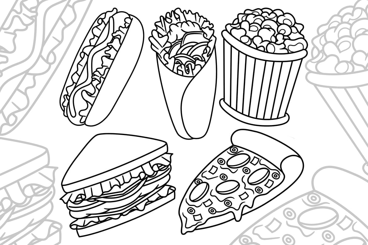 Kit Graphique #304862 Doodle Alimentation Divers Modles Web - Logo template Preview