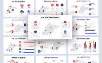 Asia Map Vector Infographic Keynote Template