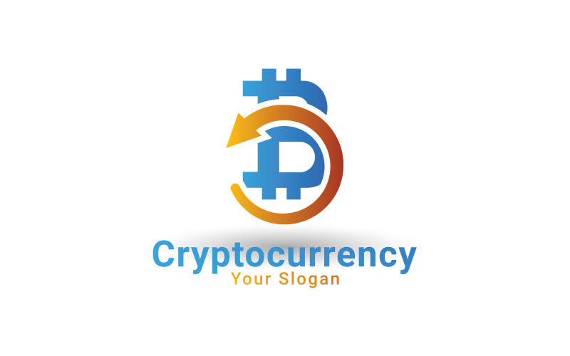 Cryptocurrency Logo, Bitcoin Exchange Logo, Digital Money, Letter B Logo Template