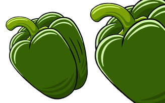 Green Pepper Vector Illustration