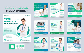 Hospital promo template collection