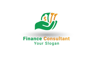 Make Money With Hand Logo, Business Money Logo, Finance Consultant Logo, Dollar Logo Template