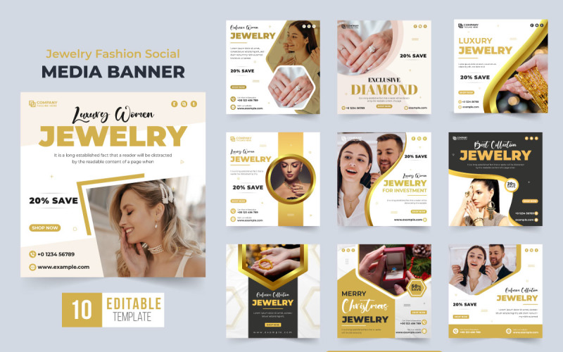 Ornament sale social media post template Social Media