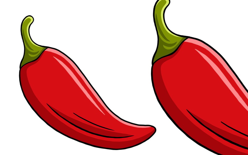 Red Hot Chilli Pepper Vector Illustration Vector Graphic