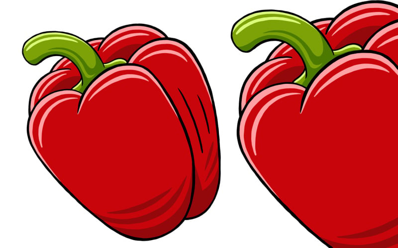 Red Pepper Vector Illustration Vector Graphic