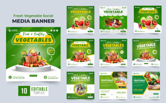 Vegetable sale social media post bundle