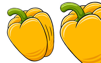 Yellow Pepper Vector Illustration
