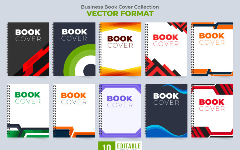 Business book cover collection vector Corporate Identity