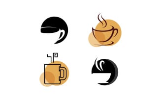 Coffee cup Logo coffee shop vector icon design V18