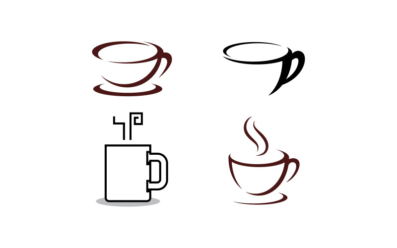 Coffee cup Logo coffee shop vector icon design V20 Logo Template