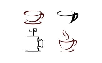 Coffee cup Logo coffee shop vector icon design V20