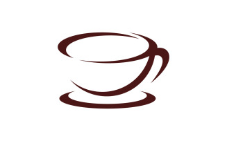 Coffee cup Logo coffee shop vector icon design V3