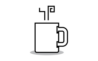 Coffee cup Logo coffee shop vector icon design V6